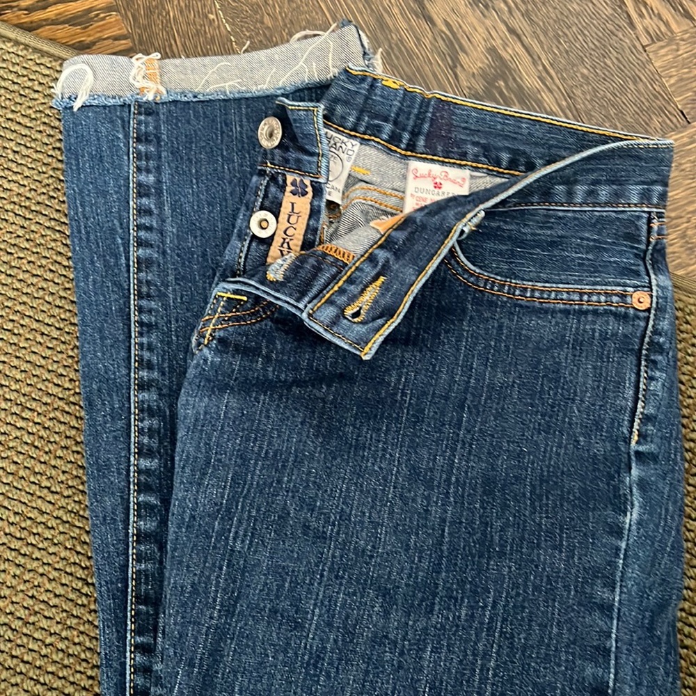 Lucky Brand Maggie vintage button fly straight leg boyfriend jean size 6/28